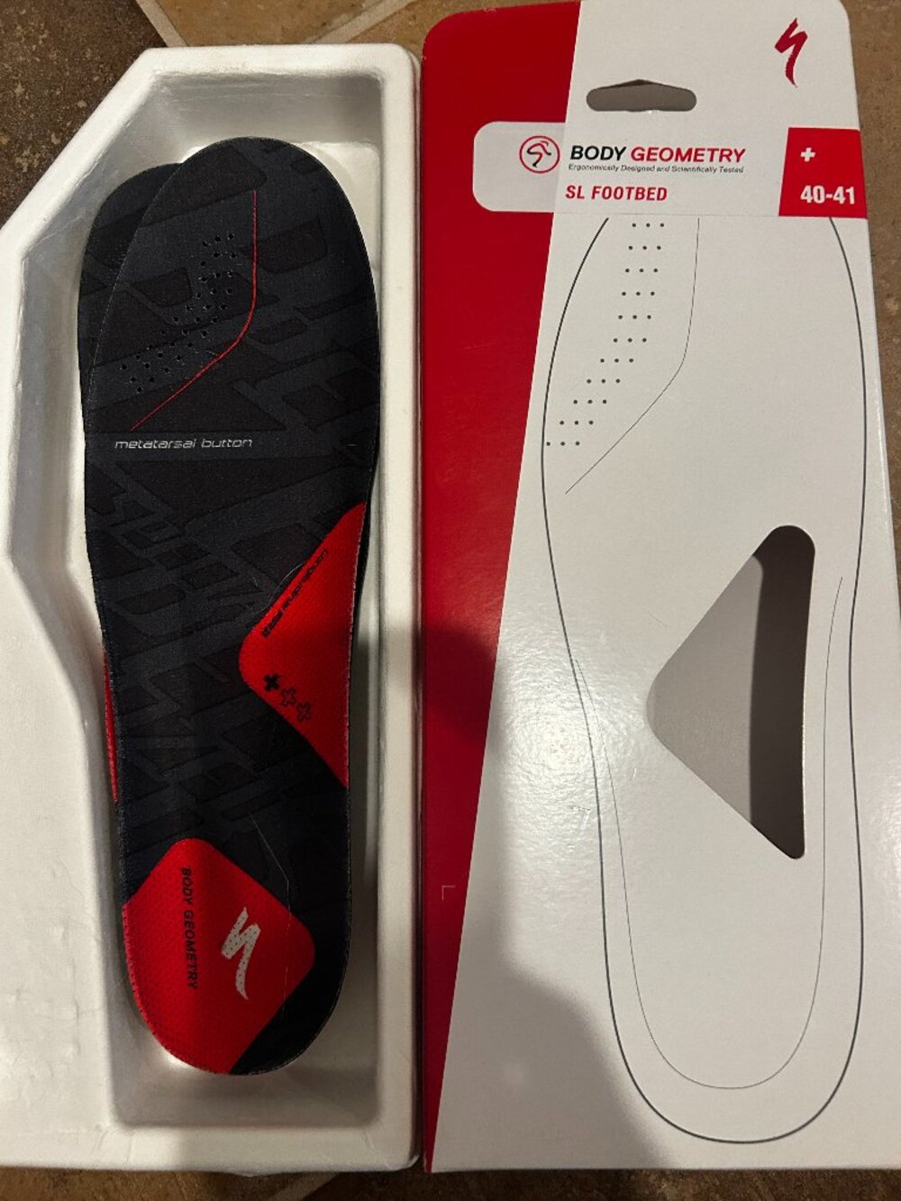 Specialized biking insoles - like new in box